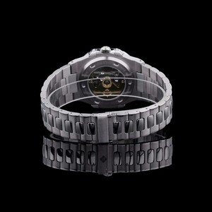 Montre-bracelet Hip-Hop à mouvement automatique en acier inoxydable avec diamants Moissanite VVS certifiés de haute qualité et de style premium sur lunette - Product Image 4
