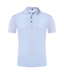Venta al por mayor 100% poliéster hombres Slim Fit para Polos personalizados Golf camiseta sublimación tejido de punto algodón camiseta en blanco - Product Image 2