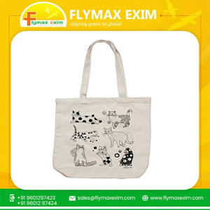 Sac fourre-tout en coton classique et durable personnalisé naturel couleur unie 100% sac en coton à vendre - Product Image 6