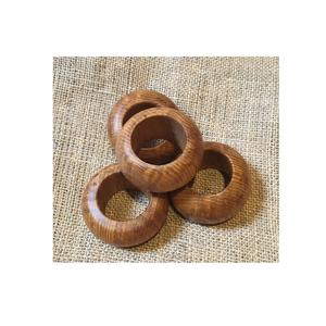 Ensemble d'anneaux de serviette en bois écologiques modernes pour une restauration durable, tables minimalistes de style fermier, mariages, événements - Product Image 6