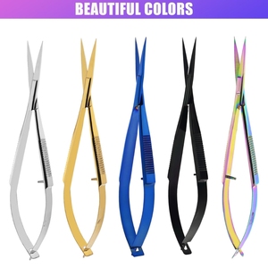 Cortaúñas japonés de acero inoxidable de 5 pulgadas, cortaúñas recto con resorte para cejas, recorte de pestañas, bordado, maquillaje de belleza - Product Image 6