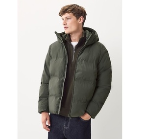 Venta al por mayor por encargo de los hombres de invierno chaqueta acolchada con capucha ligero aislado cálido acolchado transpirable a prueba de viento al aire libre ropa deportiva - Product Image 1