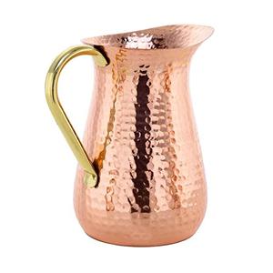 Jarra de Agua de Cobre Martillado, Recién Llegada, Hecha a Mano, Decorativa para Mesa, con Asa de Latón, para Hogar y Hotel - Product Image 1
