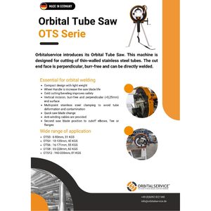 Servicio de máquina de corte orbital para herramienta de corte de tubería eficiente de 10mm-120mm de diámetro - Product Image 1