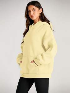Sudadera con capucha de gran tamaño para mujer hecha a medida, ropa informal hecha del mejor material, Sudadera con capucha transpirable y cómoda para mujer - Product Image 3