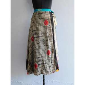 Fabricante al por mayor de las mujeres Reversible vestido de seda de estilo Vintage Magic Wrap faldas transpirables y de calidad de exportación - Product Image 2