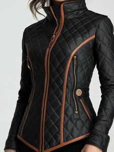CHAQUETA DE CUERO DE ANTE ESTILOSA PARA MUJER - Product Image 6
