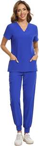 Personalizado de alta calidad con estilo mujeres médico Scrub Set cómodo uniforme de enfermería con bolsillos - Product Image 2