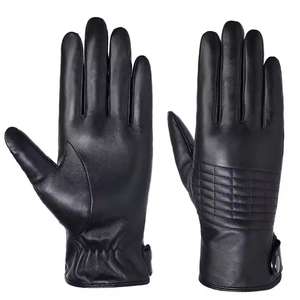 Manufacturer Western Style Custom Logo Winter Daily Life <b>Mens</b> Leather Eco-Friendly Touchscreen Outdoor Driving <b>Gloves</b> Fashion - Product Image 1