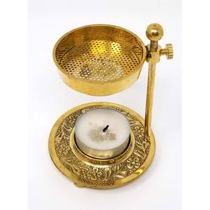 Top Rated Exclusive Design Metal Brass Incense Holder T Light Holder Air <b>Fragrance</b> <b>Oil</b> Diffuser Incense <b>Burner</b> for Home Decorate - Product Image 1