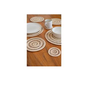 ชุดถาดรองแก้วหวายหวายดีไซน์ทันสมัยดูหรูหราสำหรับบ้านโรงแรมโต๊ะรถไฟเหาะหวาย - Product Image 1