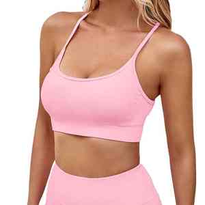 Nouveauté Ensemble de yoga sans couture pour femmes Design côtelé Soutien-gorge de sport Shorts Leggings Ensemble 2 pièces Ensemble de yoga de fitness - Product Image 1