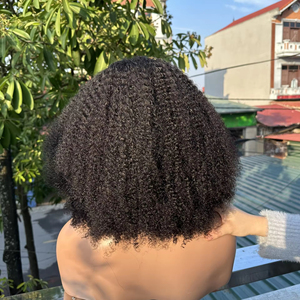 วิกผมบ็อบผมหยิกสั้นผมคนเวียดนามสีธรรมชาติไม่ผ่านกรรมวิธี - Product Image 1