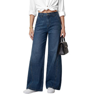 Premium <b>Women</b> Mid Waist Regular Fit Casual Winter Baggy <b>Jeans</b> 100% Cotton Custom Colors & Sizes - Product Image 1
