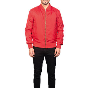 Veste de bombardier classique en tissu de haute qualité à prix de vente en gros vestes d'hiver de couleur unie avec logo personnalisé pour hommes - Product Image 1