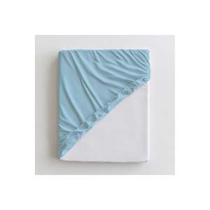 Juego de Sábanas Ajustables de Poliéster Azul de 100x200cm, Tamaño Individual, con 2 Fundas de Almohada, Suaves, Duraderas, Estilo Simple, Diseño Liso, 3 Piezas en Total - Product Image 5