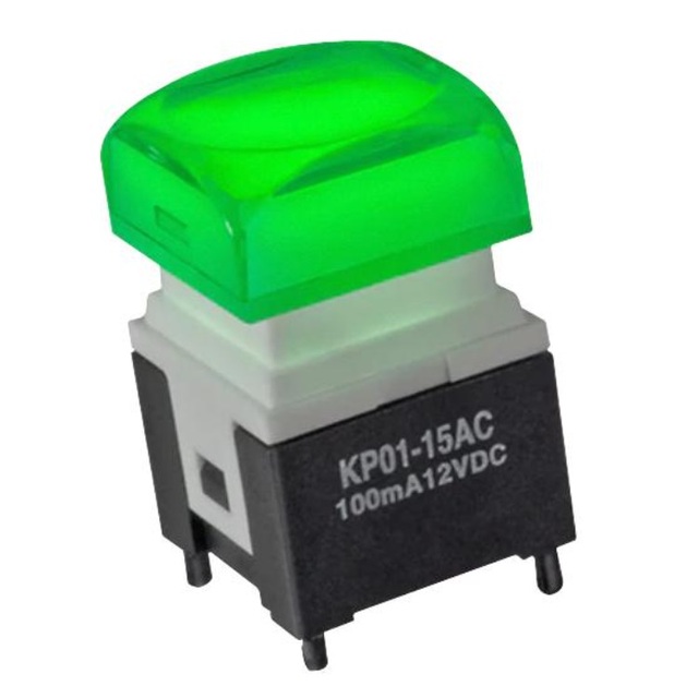 Silent RGB Illuminated Pushbutton KP01-15AN Model KP0115ANBKG03RGBP Momentary NKK Audio Video Switch