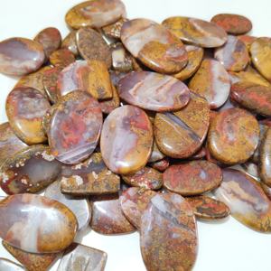 High Grade Seam Agate Natural Multi-Colour Cabochon Handmade Loose High Quality Crystal Quartz Opal Quartz Moissanite <b>Jade</b> - Product Image 3