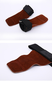 GAF ถุงมือออกกำลังกายหนังสำหรับยกน้ำหนักป้องกันฝ่ามืออุปกรณ์ยิมหนังแท้ - Product Image 2