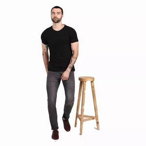 เสื้อยืดทรงบ็อกซี่สไตล์วินเทจแบบครอป ตัดเย็บพิเศษ ลุคทำเก่า สำหรับผู้ชาย - Product Image 4