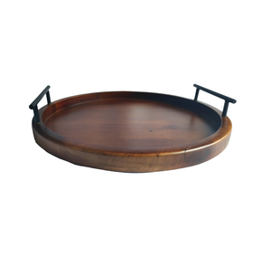 Excellent Quality Natural Finished Wooden Serving <b>Tray</b> with Metal Handle <b>Breakfast</b> <b>Tray</b> Food Gifting High Quality - Product Image 4
