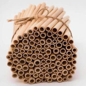 Pailles en bambou naturelles artisanales écologiques zéro déchet, 100 % compostables, sans plastique, réutilisables pour les boissons chaudes et froides - Product Image 4
