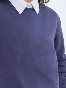 Vente en gros de sweat-shirts à col rond personnalisés avec motif de dessin animé, style streetwear, délavé à l'acide, 100% coton, poids lourd, polaire sherpa, demi-zip long - Product Image 5