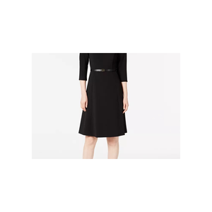 Abito da Donna Calvin Klein Comodo con Cintura e Maniche Plissettate Nero Taglia 8 - Product Image 2