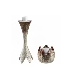 Long bougeoir de luxe bougeoir votif en métal bougeoir pour la décoration de mariage et d'événement disponible dans les commandes en gros - Product Image 5