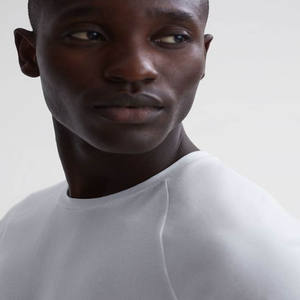 Camiseta holgada de algodón para hombre, camiseta de manga corta con estampado de cuello redondo y Media manga pesada, 200Gsm - Product Image 2