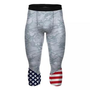 Collants de sport en Polyester pour hommes, Compression, pantalons de Base, Leggings d'entraînement, de course à pied - Product Image 1
