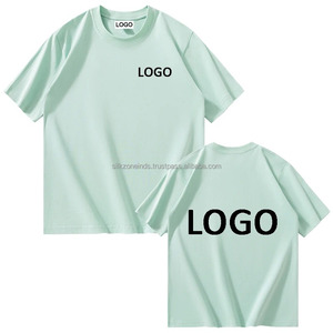 Camiseta para hombre con logotipo personalizado de alta calidad, camiseta sólida OEM de estilo informal con cuello redondo, impresión personalizada, bordado DTF DTG - Product Image 1