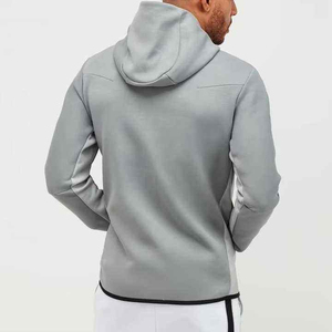 Venta al por mayor 100% algodón de talla grande ligero transpirable cremallera gris chándales pantalón con paneles nueva moda para hombres - Product Image 4