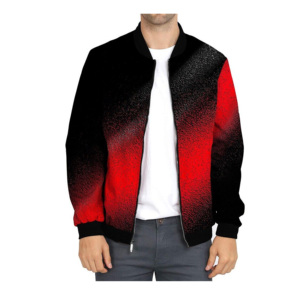 Blouson bombardier blanc élégant pour homme, personnalisé, de couleur Pure, fabriqué en usine - Product Image 2