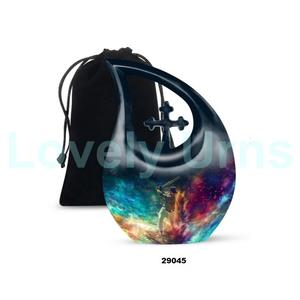 โกศใส่เถ้ากระดูกของผู้ใหญ่ลายลูกเบสบอลมีสีแสดใหญ่สำหรับตกแต่งงานศพ - Product Image 2