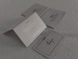 Cartes de remerciement personnalisées en papier recyclé écologique, cartes de vœux professionnelles, impression typographique, gaufrage, feuille d'or - Product Image 3