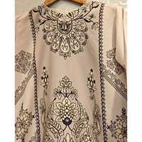Ensemble 2 pièces haut de gamme pour femme en velours côtelé imprimé floral, crêpe, longueur longue, à porter au quotidien, avec manches 3/4, automne SL00248