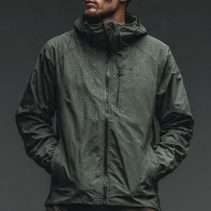 Veste coupe-vent imperméable à séchage rapide pour homme, randonnée en plein air, printemps automne, décontractée, respirante, à capuche, imperméable, logo avant - Product Image 3