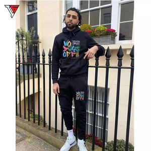 Jersey bordado personalizado para hombre, chándal técnico de lana, ropa de calle de invierno, Sudadera con capucha, chándal de dos piezas para correr - Product Image 4