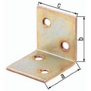 Wide Angle Bracket 60x60x60mm Raw Steel Yellow Galvanized GAH 40-Piece Set for <b>Storage</b> Racks & Shelving <b>Units</b> - Product Image 1