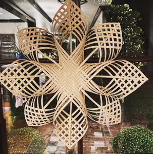 Bán Sỉ Tốt Nhất Bán Tự Nhiên Tre Bông Tuyết Giáng Sinh Trang Trí Dệt Đồ Trang Trí Từ Việt Nam - Product Image 3