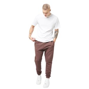 Pantalon de survêtement collectif marron ardoise pour hommes coupe décontractée 80% coton Texture brossée doux pantalon de confort décontracté lourd - Product Image 3