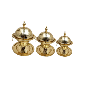 Plato para servir comida de diseño atractivo en plato para servir de forma redonda de aluminio para uso doméstico en hoteles y restaurantes - Product Image 2