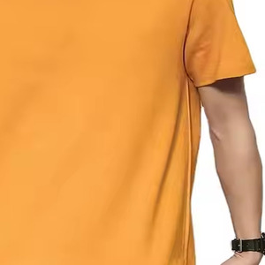 OEM T-shirts unisexes en tricot gaufré personnalisés pour hommes T-shirt surdimensionné de haute qualité pour hommes T-shirts avec logo personnalisé Impression avant et arrière - Product Image 5