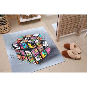 Graffiti Printed <b>Rug</b> - Modern Salon Decor & <b>Nursery</b> Art,With Pile Soft <b>Rug</b> - Product Image 1