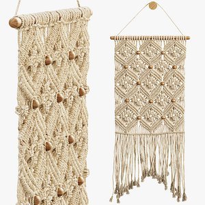 Macramé bohemio hecho a mano para colgar en la pared, decoración del hogar con cordón de algodón natural y cuerda trenzada para sala de estar - Product Image 6