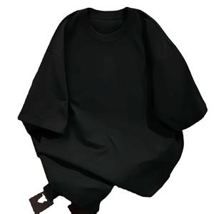 T-shirt à manches courtes 100% coton pour homme, style américain décontracté, coupe ample, haut pour homme, col rond, nouveau pour l'été - Product Image 3