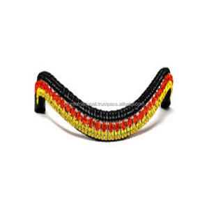 Bandas para cejas de caballo de cuero genuino, de primera calidad, con 5 filas, cadena ostentosa de cristal multicolor - Product Image 5