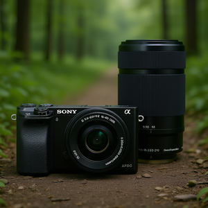 A6000 Mirrorless Digital <b>Camera</b> with 16-50mm and 55-210mm Power Zoom Lenses <b>for</b> Photography Enthusiasts - Product Image 3