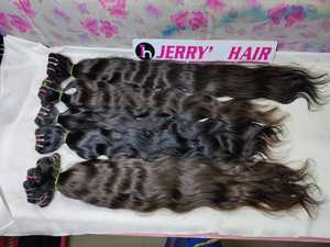 Lots de cheveux naturels ondulés bruts Remy indiens, fournisseur indien, cuticules alignées, tissage double machine, toutes couleurs, JERRY HAIRS - Product Image 2